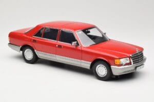 Mercedes 560 SEL W126 Rood Norev 1:18 183463 Metaal — afbeelding 6 van 8
