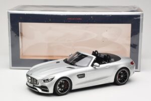 Mercedes AMG GT C Roadster R190 Zilver Norev 1:18 183453 Metaal — afbeelding 6 van 6