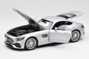 Mercedes AMG GT S C190 Designo Iridium Zilver Magno Norev 1:18 B66960485 Metaal — afbeelding 2 van 8