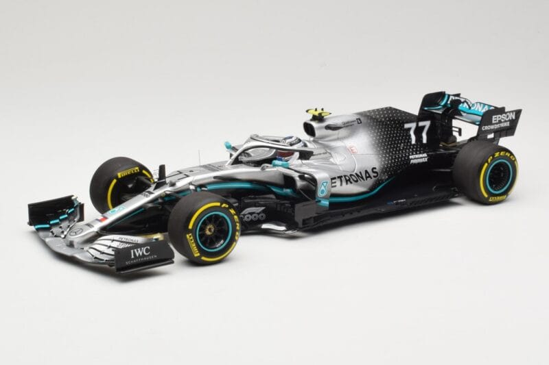 Mercedes AMG Petronas Motorsport W10 #77 V. Bottas 2nd Place Chinese GP 2019 Minichamps 1:18 110190377 Metaal
