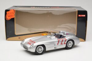 Mercedes 300 SLR W196S #722 S. Moss / D. Jenkinson Mille Miglia Winner 1955 Maisto 1:18 536887 Metaal — afbeelding 8 van 8