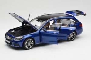 Mercedes C-Class S205 T-Modell Brilliant Blauw Metallic Norev 1:18 B66960257 Metaal — afbeelding 2 van 8