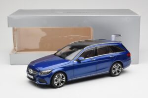 Mercedes C-Class S205 T-Modell Brilliant Blauw Metallic Norev 1:18 B66960257 Metaal — afbeelding 8 van 8