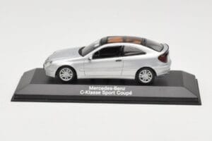 Mercedes C-Class W203 Sport Coupe Zilver Minichamps 1:43 B66961916 Metaal