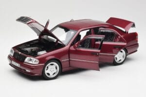 Mercedes AMG C36 W202 Almandine Rood Norev 1:18 B66040706 Metaal — afbeelding 2 van 8
