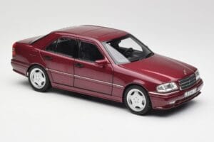 Mercedes AMG C36 W202 Almandine Rood Norev 1:18 B66040706 Metaal — afbeelding 6 van 8