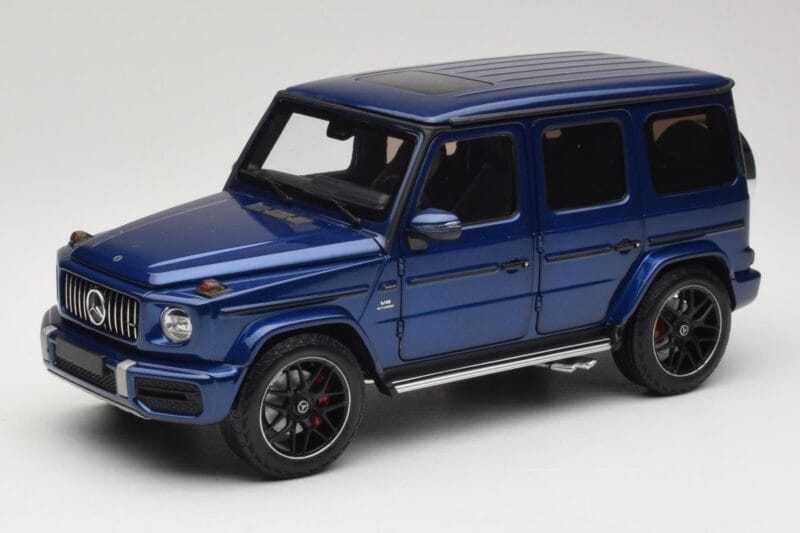 Mercedes G 63 AMG W463 Blue Metallic Minichamps 1:18 110037061 Metaal