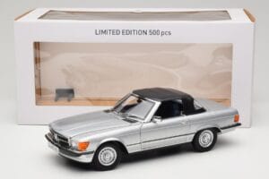 Mercedes R107 380 SL Zilver Norev 1:18 183725 Metaal — afbeelding 8 van 8