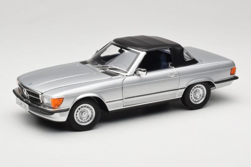 Mercedes R107 380 SL Zilver Norev 1:18 183725 Metaal