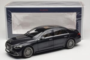 Mercedes S-Class W223 AMG Line Anthracite Blue Norev 1:18 183800 Metaal — afbeelding 8 van 8