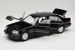 Mercedes S-Class W140 S600 Obsidian Black Metallic Norev 1:18 183045 Metaal — afbeelding 2 van 8
