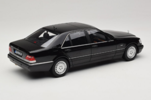 Mercedes S-Class W140 S600 Obsidian Black Metallic Norev 1:18 183045 Metaal — afbeelding 3 van 8