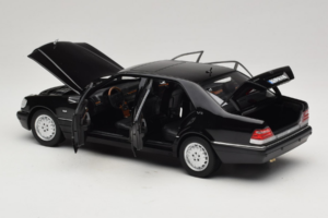 Mercedes S-Class W140 S600 Obsidian Black Metallic Norev 1:18 183045 Metaal — afbeelding 5 van 8