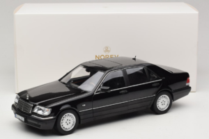 Mercedes S-Class W140 S600 Obsidian Black Metallic Norev 1:18 183045 Metaal — afbeelding 8 van 8