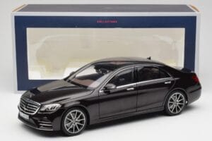 Mercedes S-Class W222 AMG Line Ruby Zwart Metallic Norev 1:18 183483 Metaal — afbeelding 8 van 8