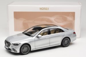 Mercedes S-Class W223 AMG Line Brilliant Silver Norev 1:18 183805 Metaal — afbeelding 8 van 8