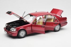 Mercedes S500 W140 Rood Metallic Norev 1:18 183579 Metaal — afbeelding 2 van 8