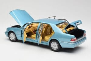 Mercedes S500 W140 Turquoise Metallic Norev 1:18 183561 Metaal — afbeelding 5 van 8