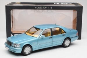 Mercedes S500 W140 Turquoise Metallic Norev 1:18 183561 Metaal — afbeelding 8 van 8
