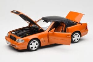 Mercedes SL 500 R129 Oranje Metallic Norev 1:18 183752 Metaal — afbeelding 2 van 8