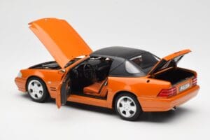 Mercedes SL 500 R129 Oranje Metallic Norev 1:18 183752 Metaal — afbeelding 5 van 8