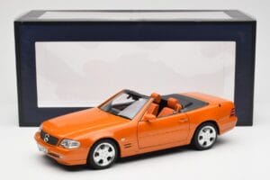 Mercedes SL 500 R129 Oranje Metallic Norev 1:18 183752 Metaal — afbeelding 8 van 8
