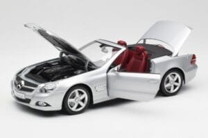 Mercedes SL 500 R230 Cabriolet Iridium Zilver Minichamps 1:18 B66962388 Metaal — afbeelding 2 van 8