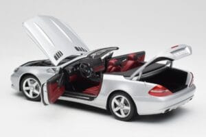 Mercedes SL 500 R230 Cabriolet Iridium Zilver Minichamps 1:18 B66962388 Metaal — afbeelding 5 van 8