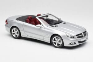 Mercedes SL 500 R230 Cabriolet Iridium Zilver Minichamps 1:18 B66962388 Metaal — afbeelding 6 van 8