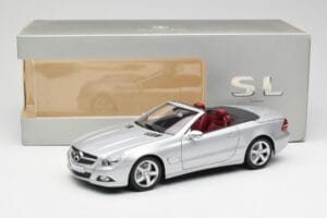Mercedes SL 500 R230 Cabriolet Iridium Zilver Minichamps 1:18 B66962388 Metaal — afbeelding 8 van 8