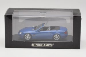 Mercedes SL R230 Tanzanite Blauw Minichamps 1:43 B66962250 Metaal — afbeelding 4 van 4