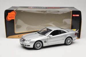 Mercedes SL55 AMG R230 Zilver Maisto 1:18 36894 Metaal — afbeelding 8 van 8