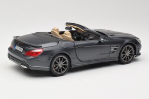 Mercedes SL65 AMG Black Series R230 Matte Black Maisto 1:18 36198 Metaal — afbeelding 3 van 8