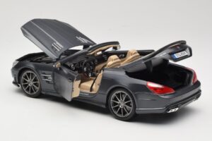 Mercedes SL65 AMG Black Series R230 Matte Black Maisto 1:18 36198 Metaal — afbeelding 5 van 8
