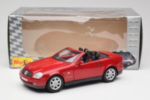 Mercedes SLK 230 R170 Rood Maisto 1:18 56023 Metaal — afbeelding 9 van 9