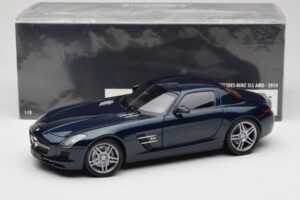 Mercedes SLS AMG C197 Blue Metallic Minichamps 1:18 100039021 Metaal — afbeelding 8 van 8