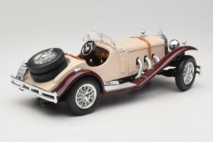 Mercedes SSK Beige & Donkerrood Bburago 1:18 3009-M4 Metaal — afbeelding 2 van 6