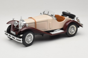Mercedes SSK Beige & Donkerrood Bburago 1:18 3009-M4 Metaal