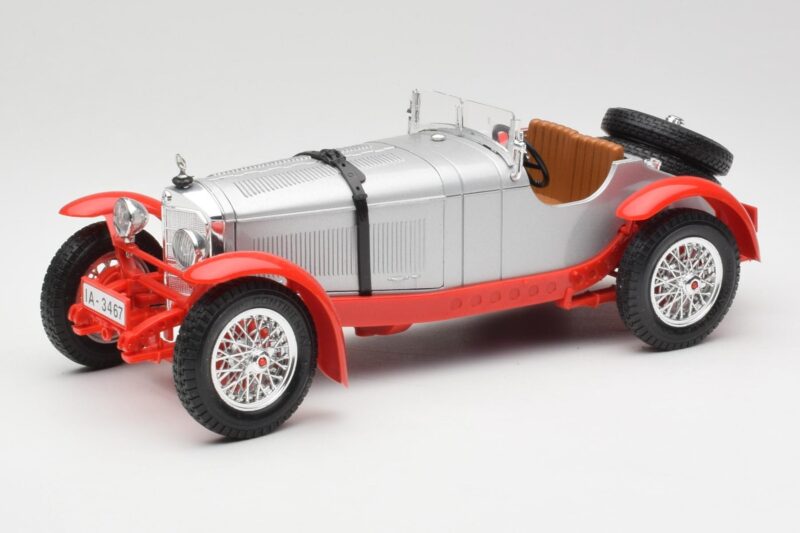 Mercedes SSK Zilver & Rood Bburago 1:18 3009-M2 Metaal
