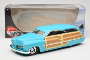 Mercury Merc Woodie Blauw Hot Wheels 1:18 27806 Metaal — afbeelding 8 van 8