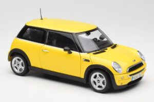Mini Cooper One R50 Aerodynamicapakket Geel Kyosho 1:18 80430148553 Metaal — afbeelding 6 van 8