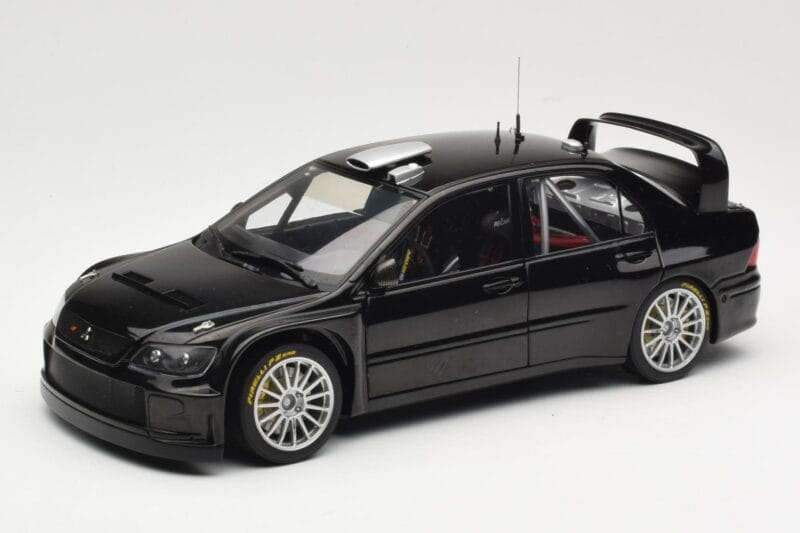 Mitsubishi Lancer Evolution WRC Plain Body Zwart AUTOart 1:18 80528 Metaal