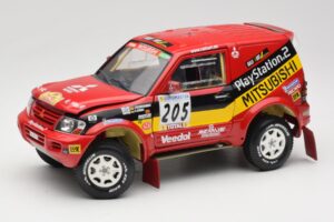 Mitsubishi Pajero Rallye Raid #205 Paris-Dakar Rally 2001 Solido 1:18 9022 Metaal