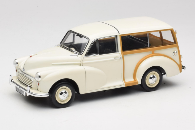 Morris Minor Traveller Wit Minichamps 1:18 150137010 Metaal