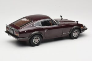 Nissan Fairlady 240Z-G S30 Bordeauxrood Kyosho 1:18 08212M Metaal — afbeelding 3 van 8