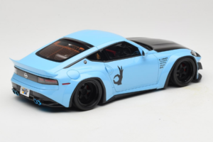 Nissan Fairlady Z RZ34 Pandem China Blue Black GT Spirit 1:18 GT943 Hars — afbeelding 2 van 6