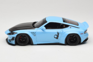 Nissan Fairlady Z RZ34 Pandem China Blue Black GT Spirit 1:18 GT943 Hars — afbeelding 3 van 6