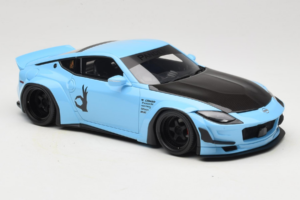 Nissan Fairlady Z RZ34 Pandem China Blue Black GT Spirit 1:18 GT943 Hars — afbeelding 4 van 6