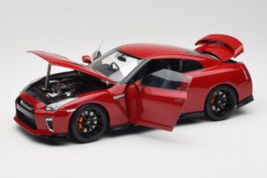 Nissan GT-R R35 Track Edition NISMO Vibrant Red MotorHelix 1:18 M83511 Metaal — afbeelding 2 van 8