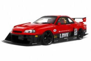 Nissan Skyline ER34 LB Super Silhouette Active Red GT Spirit 1:18 GT570 Hars